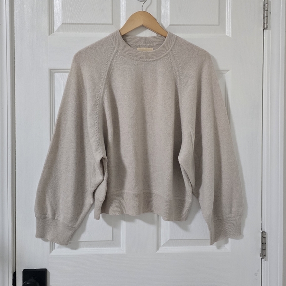 Loulou De Saison Pemba Cashmere Sweater In Beige Size M - Picture 2 of 8